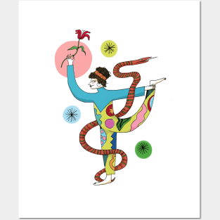 Snake yoga Posters and Art